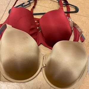 3 NWT Elegant Red and Gold Women's Bra Set Savage brand 42DDD